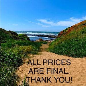 All items remaining in my closet are priced as shown/final price